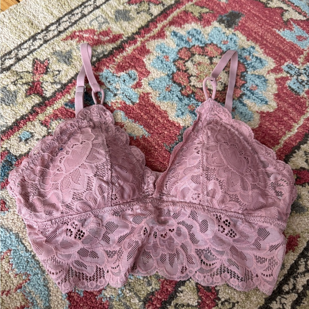 Aerie Lace Bralette in Soft Pink